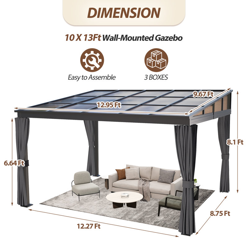 COVERONICS Aluminum Patio Gazebo & Reviews | Wayfair